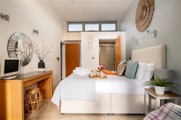 Master bedroom with ensuite bathroom